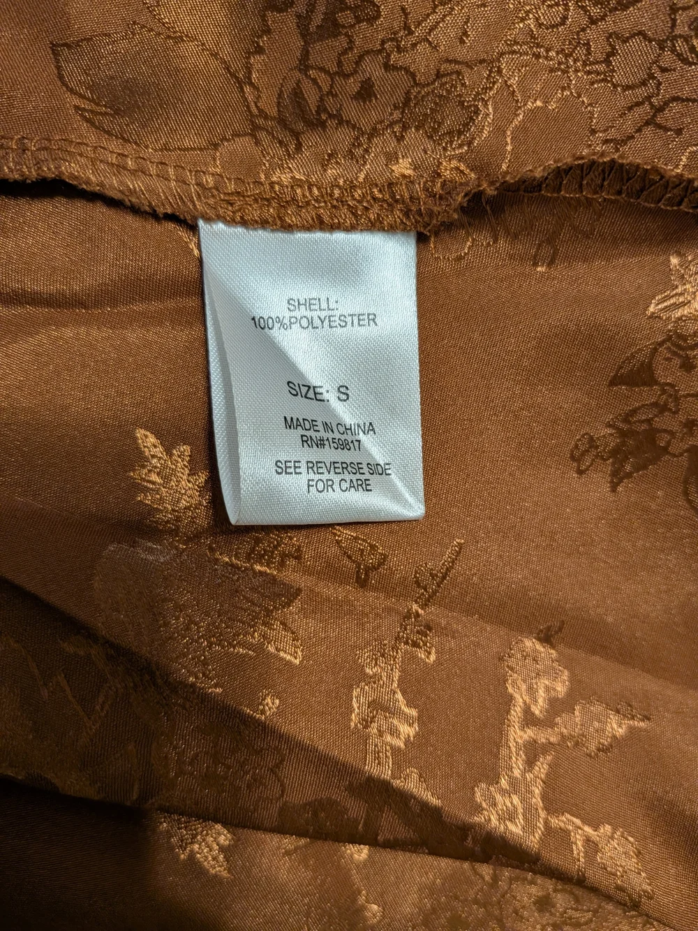Altar'd State Copper Floral Jacquard A-Line Skirt - Picture 4 of 8